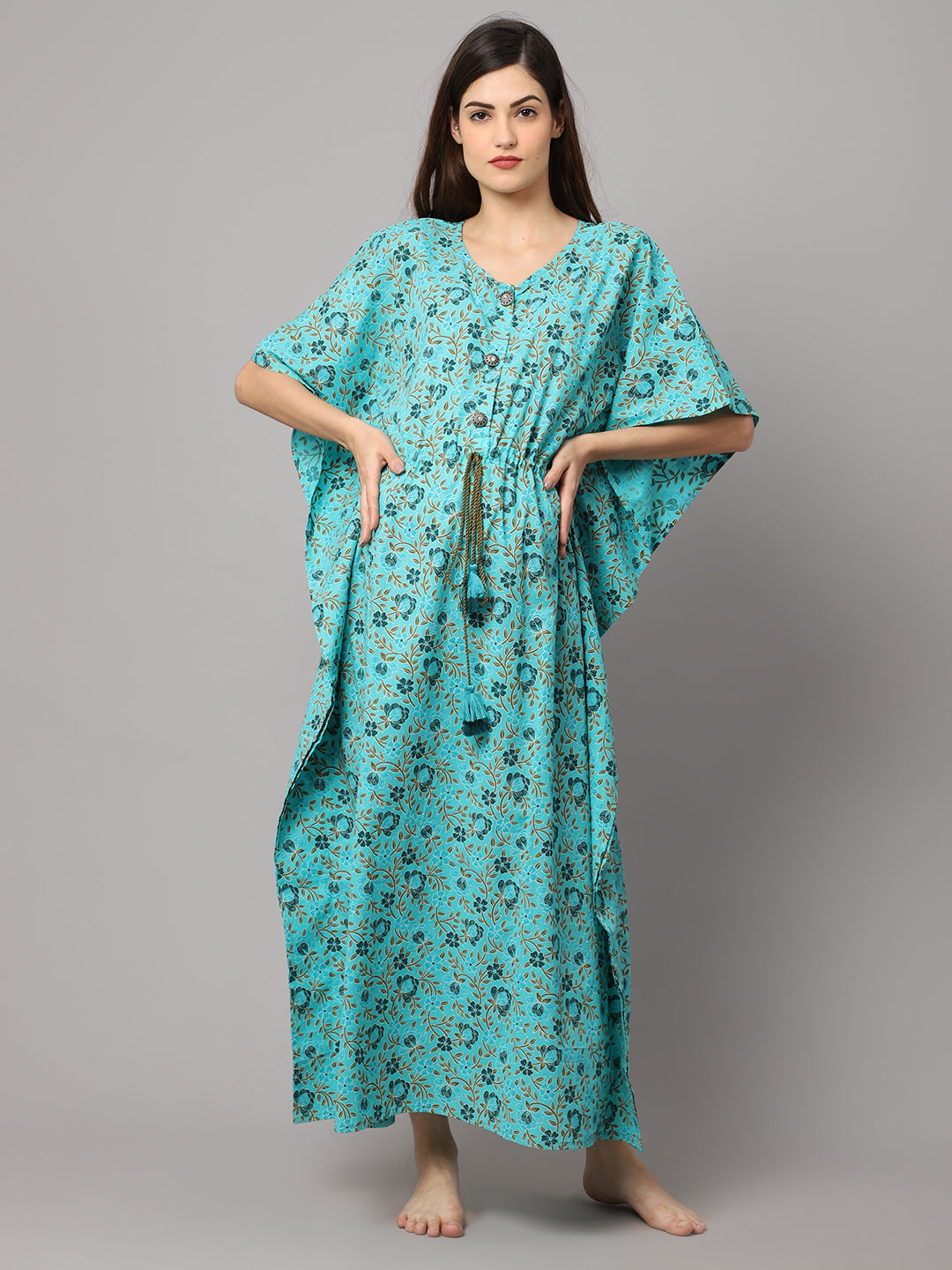 Maternity Floral Kaftan Dress