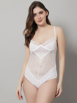 Overall Lace Ethereal Finish Teddies