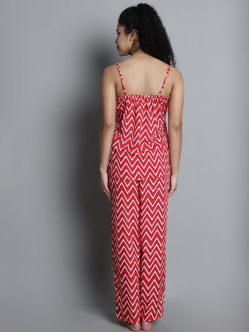 Zigzag Print Pyjama Set