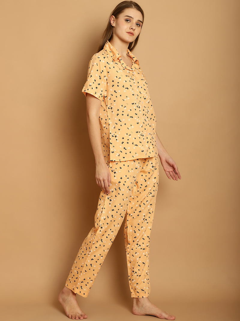 Butterfly Print Nightsuit Set