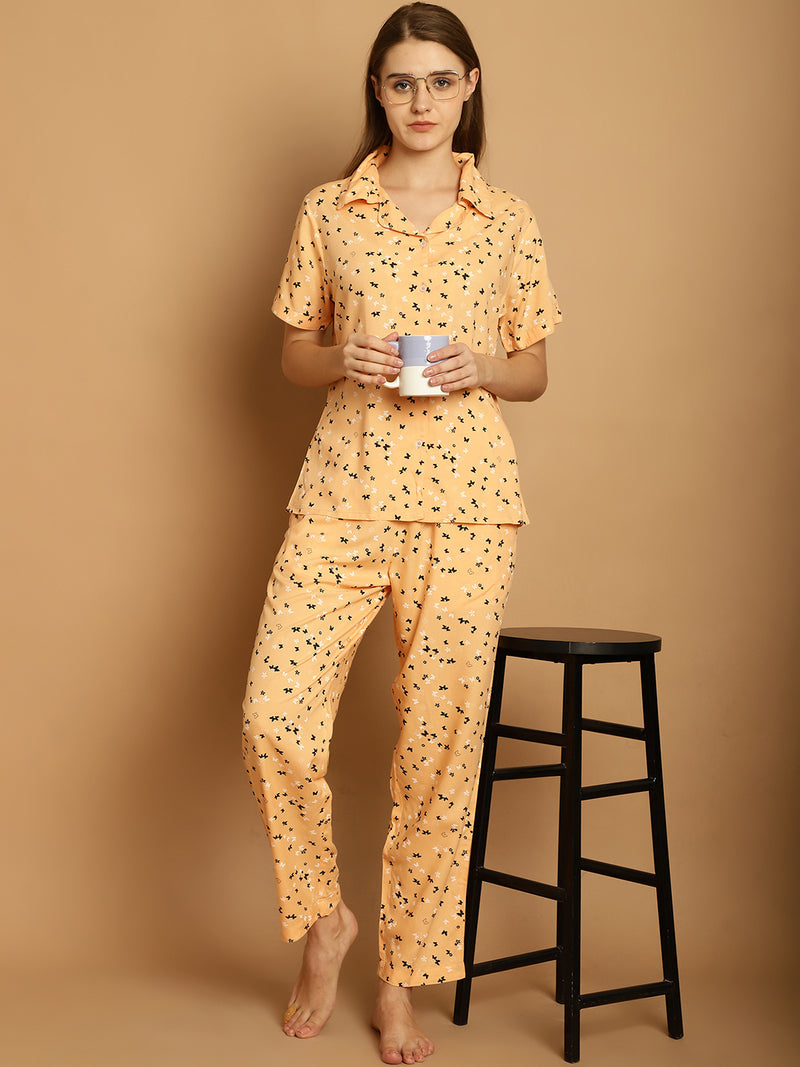 Butterfly Print Nightsuit Set
