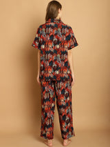 Abstract print multicolored Nightsuit set