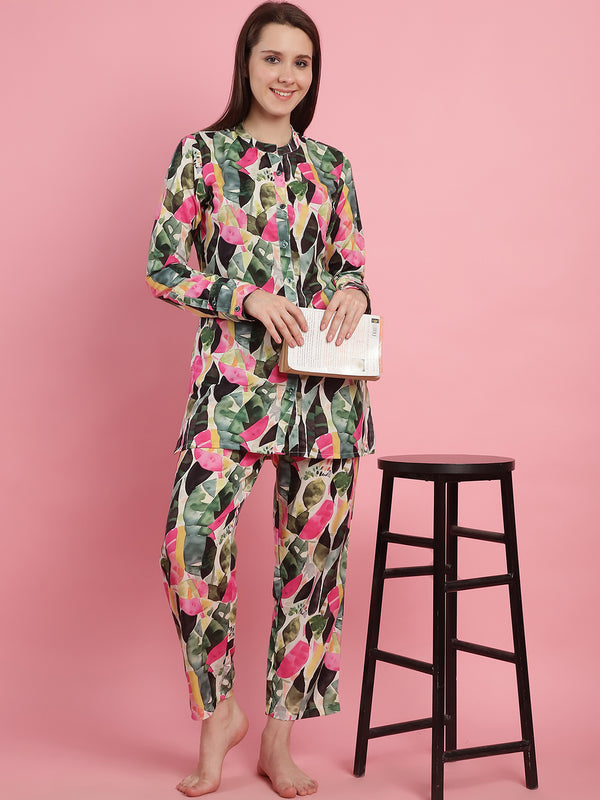 FRUITY PRINT WOMEN STUNNING MULTI COLORED GRAPHIC PRINTED CO-ORD SET