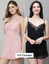 Bride Squad Combo (1+2) | (Pink & black)