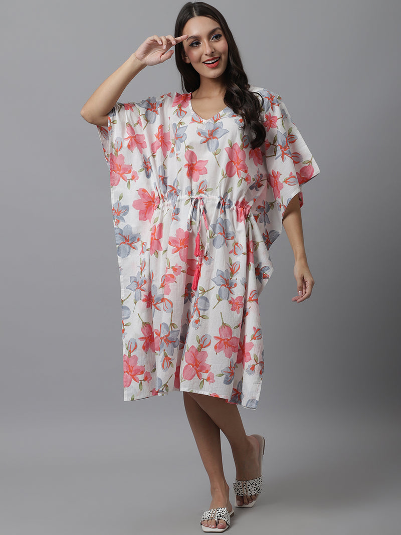 Women's Cotton Floral Kaftan Night Gown/ Nighty/ Night Dress