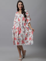 Cotton Floral Kaftan/Night Dress