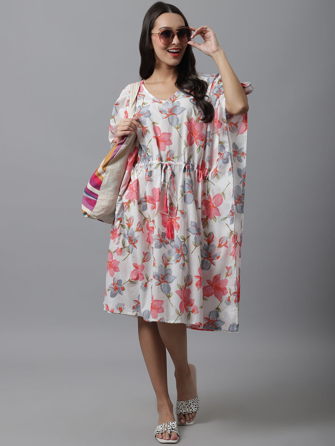 Cotton Floral Kaftan/Night Dress