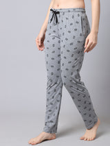 Cotton Knitted Pyjama Bottom/Lounge Pants - Grey