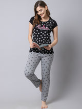 Cotton Knitted Pyjama Bottom/Lounge Pants - Grey