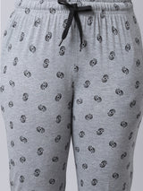 Cotton Knitted Pyjama Bottom/Lounge Pants - Grey