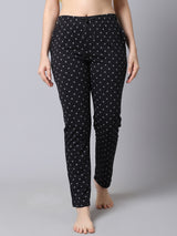 Cotton Knitted Pyjama Bottom/Lounge Pants - Black