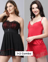 Bride Squad Combo (1+2) | (Black & Red)