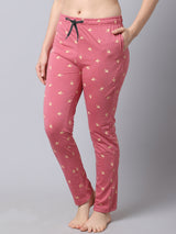 Cotton Knitted Pyjama Bottom/Lounge Pants - Pink