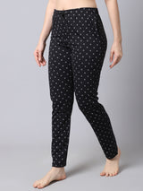 Cotton Knitted Pyjama Bottom/Lounge Pants - Black