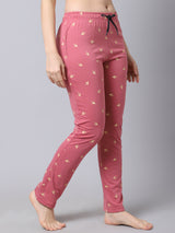 Cotton Knitted Pyjama Bottom/Lounge Pants - Pink