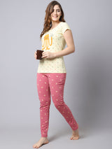 Cotton Knitted Pyjama Bottom/Lounge Pants - Pink