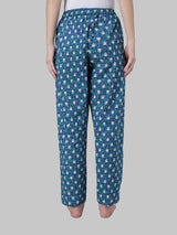 Leaf Print Pyjama - Blue & White