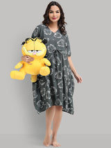 Women's Garfield Is My Spirit Animal Printed Kaftan With Pocket Free size: S to XL