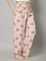 Women's Love Struck Garfield Pyjama/Lounge Pants- Pink