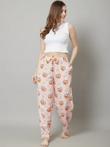 Women's Love Struck Garfield Pyjama/Lounge Pants- Pink