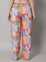 Women's Chromatic Dramatic Garfield Pyjama/Lounge Pants- Pink
