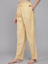 Yellow Buti Women's Cotton Pyjama