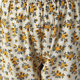 Cream and Yellow Cotton Floral Print Women's Pyjama