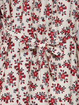 Red Women's Floral Printed Sleeveless Nighty