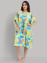 Women's F Is For Friends SpongeBob Printed Kaftan With Pocket Free size: S to XL