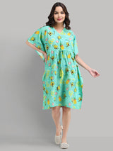 Women's Fruity Fun with SpongeBob Printed Kaftan With Pocket Free size: S to XL